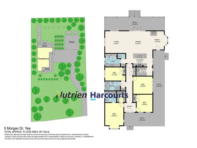 Floorplan of Homely house listing, 5 Morgan Drive, Yea VIC 3717
