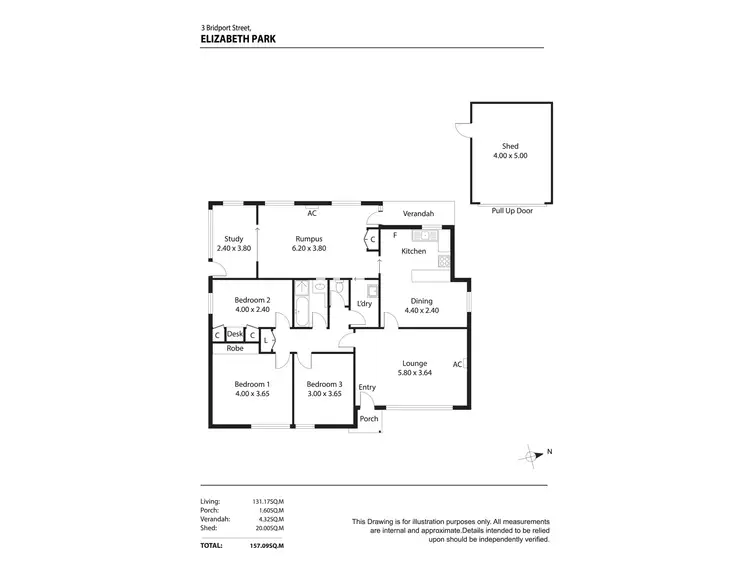 Floorplan of Homely house listing, 3 Bridport Street, Elizabeth Park SA 5113