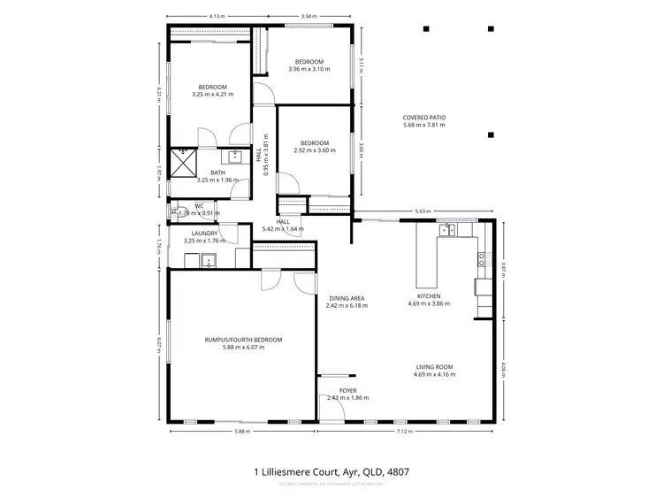 Floorplan of Homely house listing, 1 Lilliesmere Court, Ayr QLD 4807