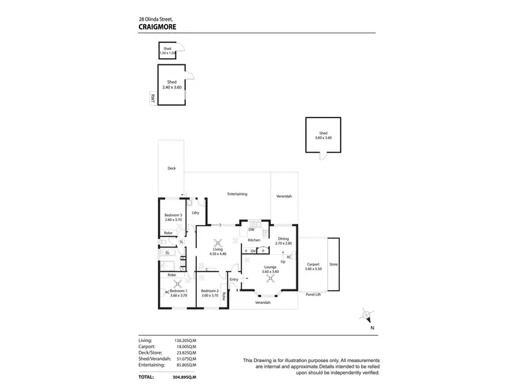 Floorplan of Homely house listing, 28 Olinda Street, Craigmore SA 5114