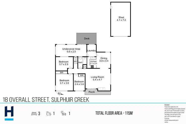 Floorplan of Homely house listing, 18 Overall Street, Sulphur Creek TAS 7316