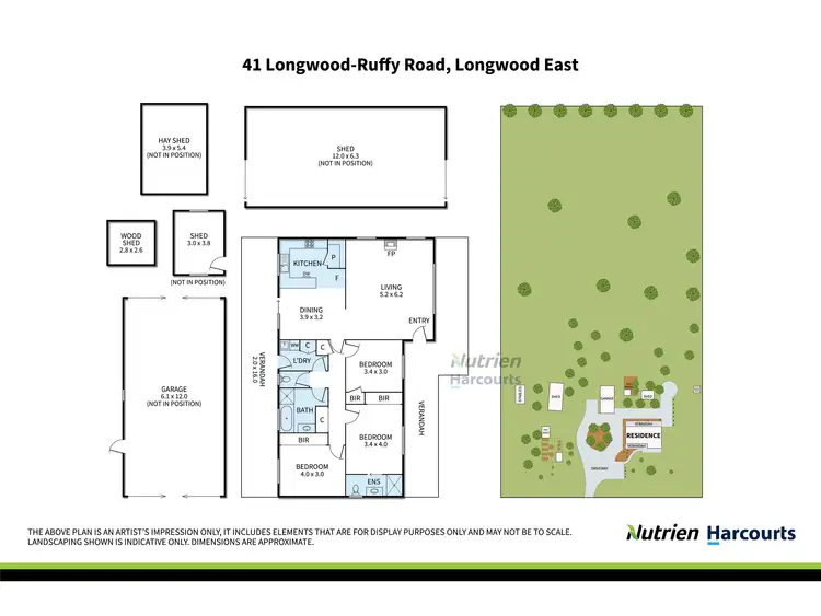 Floorplan of Homely rural property listing, 41 Longwood-Ruffy Road, Longwood East VIC 3666