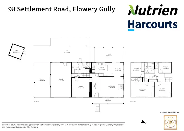 Floorplan of Homely rural property listing, 98 Settlement Road, Flowery Gully TAS 7270