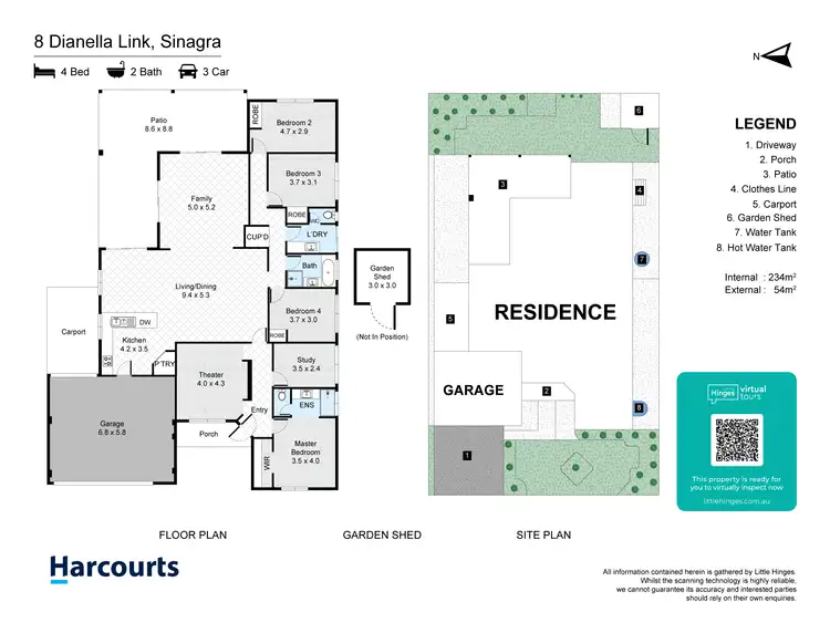 Floorplan of Homely house listing, 8 Dianella Link, Sinagra WA 6065