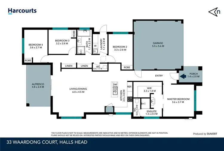 Floorplan of Homely house listing, 33 Waardong Court, Halls Head WA 6210