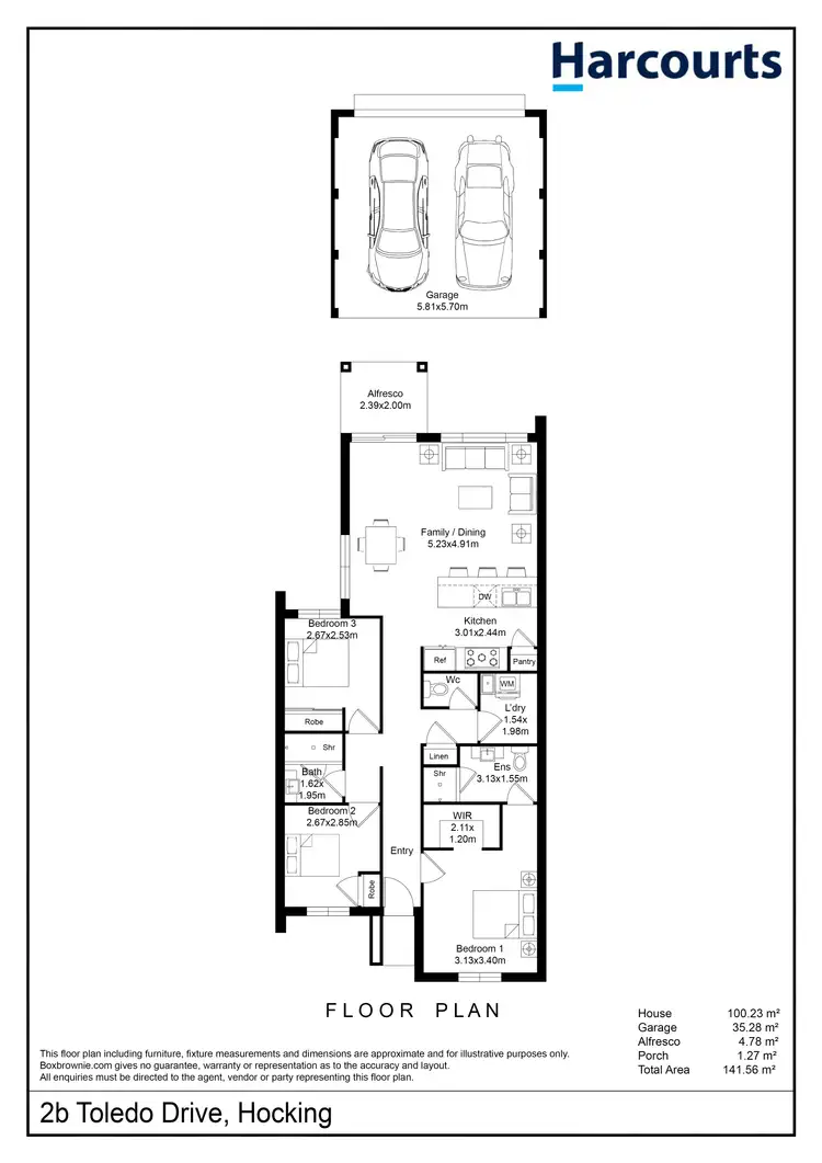 Floorplan of Homely house listing, 2b Toledo Drive, Hocking WA 6065