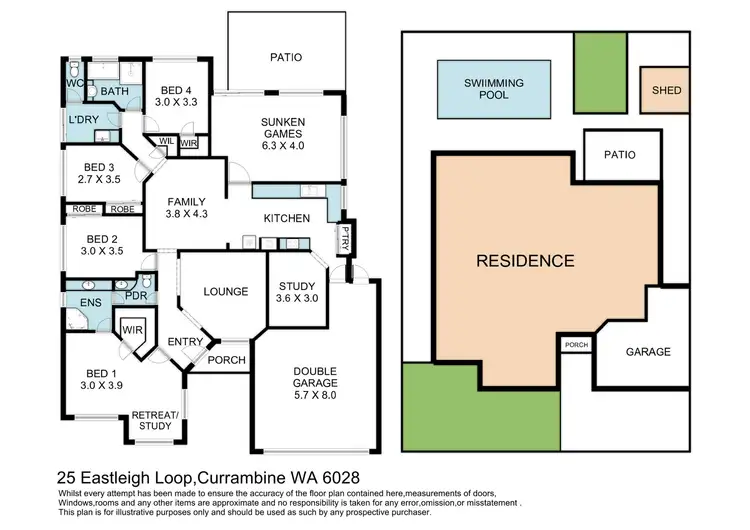 Floorplan of Homely house listing, 25 Eastleigh Loop, Currambine WA 6028