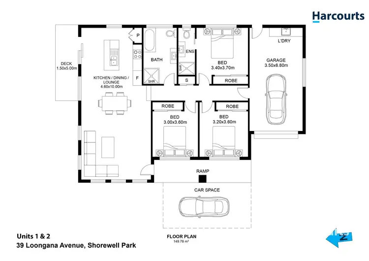 Floorplan of Homely unit listing, Units 1 & 2/39 Loongana Avenue, Shorewell Park TAS 7320