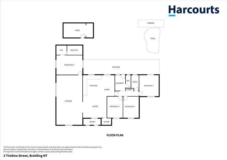 Floorplan of Homely house listing, 3 Timbira Street, Braitling NT 870
