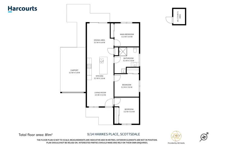 Floorplan of Homely house listing, 9/14 Hawkes Place, Scottsdale TAS 7260