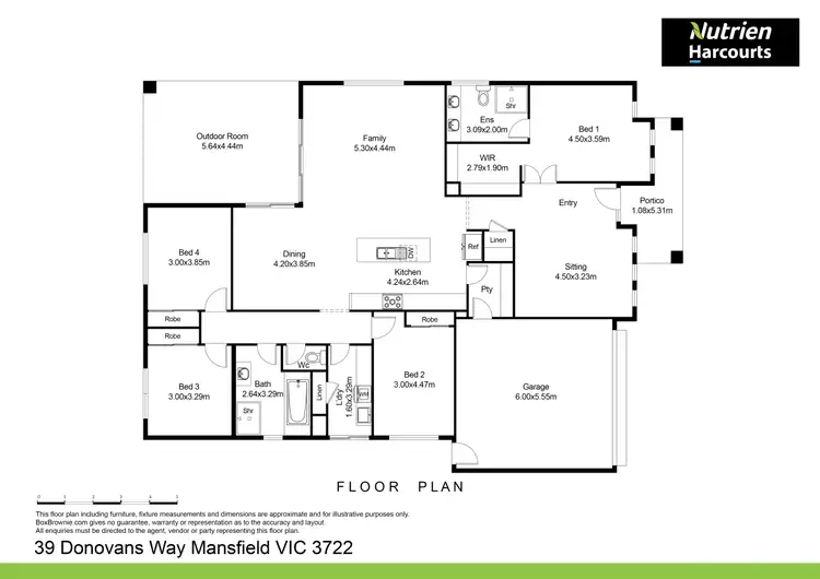 Floorplan of Homely house listing, 39 Donovans Way, Mansfield VIC 3722