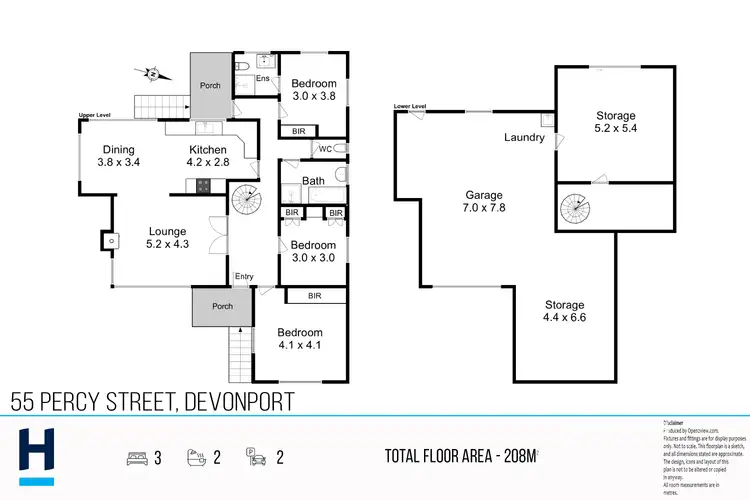 Floorplan of Homely house listing, 55 Percy Street, Devonport TAS 7310