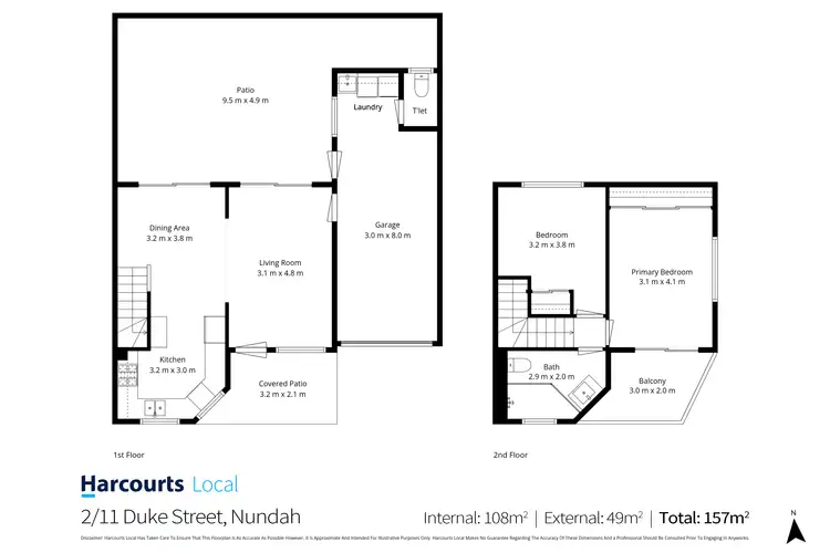 Floorplan of Homely townhouse listing, 2/11 Duke Street, Nundah QLD 4012