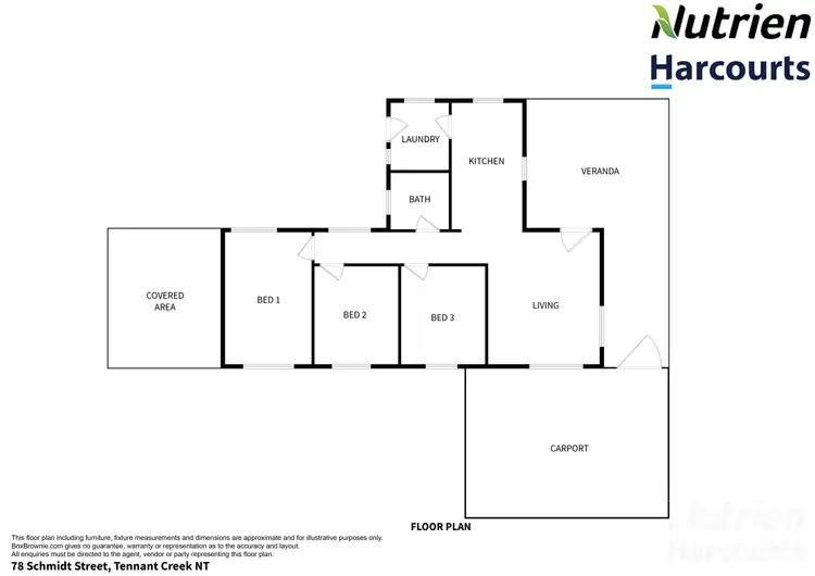 Floorplan of Homely house listing, 78 Schmidt Street, Tennant Creek NT 860