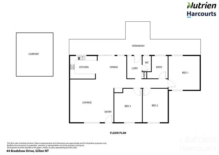 Floorplan of Homely house listing, 44 Bradshaw Drive, Gillen NT 870