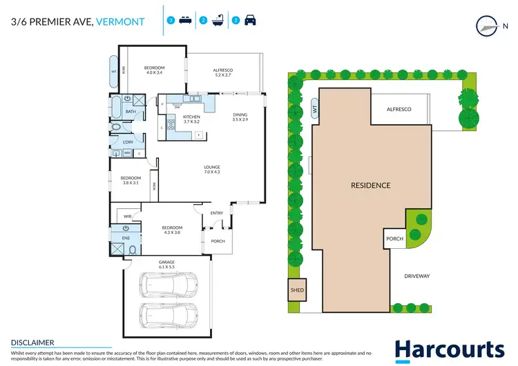 Floorplan of Homely unit listing, 3/6 Premier Avenue, Vermont VIC 3133