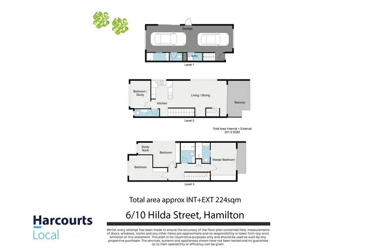 Floorplan of Homely townhouse listing, 6/10 Hilda Street, Hamilton QLD 4007