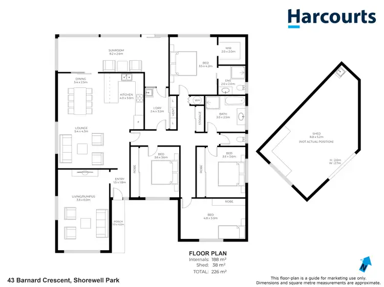 Floorplan of Homely house listing, 43 Barnard Crescent, Shorewell Park TAS 7320