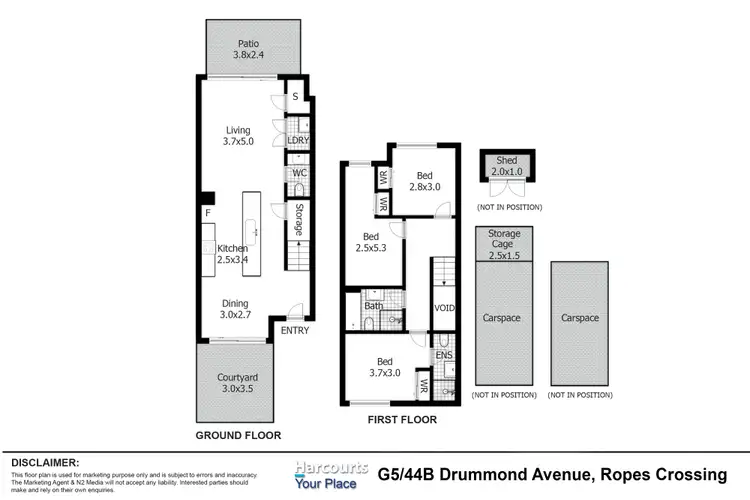 Floorplan of Homely unit listing, G5/44B Drummond Avenue, Ropes Crossing NSW 2760