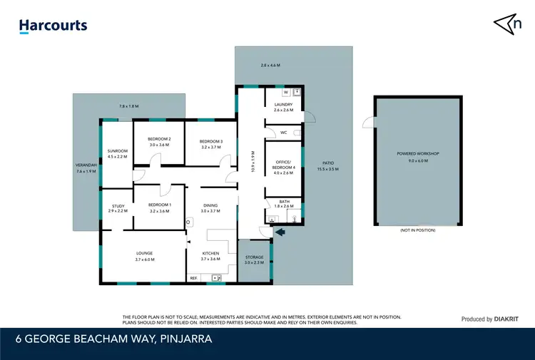 Floorplan of Homely house listing, 6 George Beacham Way, Pinjarra WA 6208