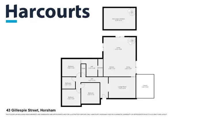 Floorplan of Homely house listing, 43 Gillespie Street, Horsham VIC 3400