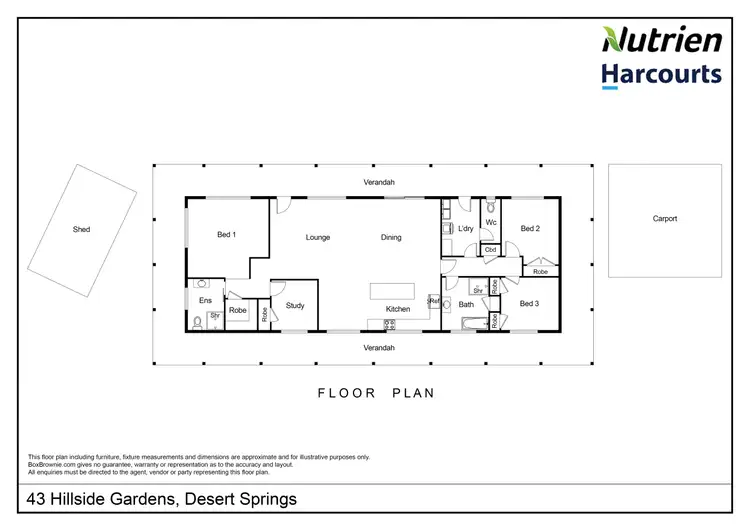 Floorplan of Homely house listing, 43 Hillside Gardens, Desert Springs NT 870