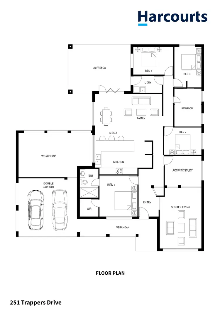 Floorplan of Homely house listing, 251 Trappers Drive, Woodvale WA 6026