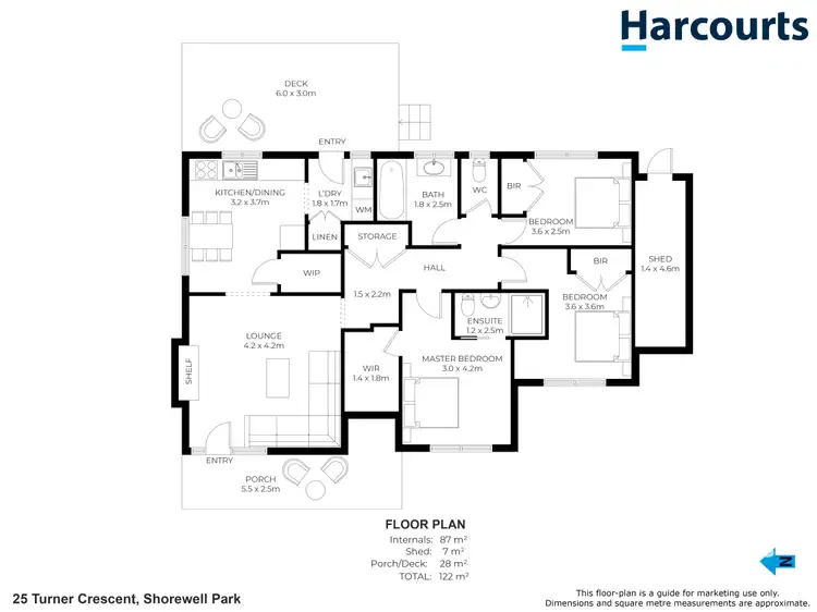 Floorplan of Homely house listing, 25 Turner Crescent, Shorewell Park TAS 7320
