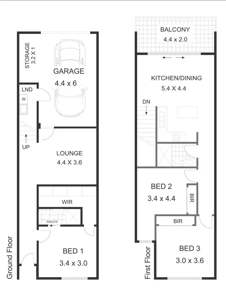 Floorplan of Homely townhouse listing, 5/103 Plumpton Avenue, Glenroy VIC 3046