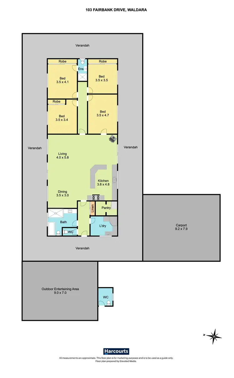 Floorplan of Homely house listing, 103 Firbank Drive, Waldara VIC 3678