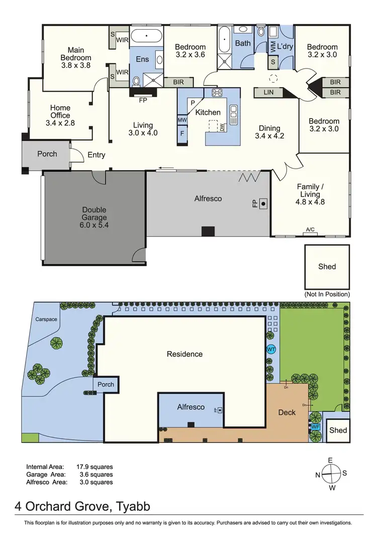 Floorplan of Homely house listing, 4 Orchard Grove, Tyabb VIC 3913