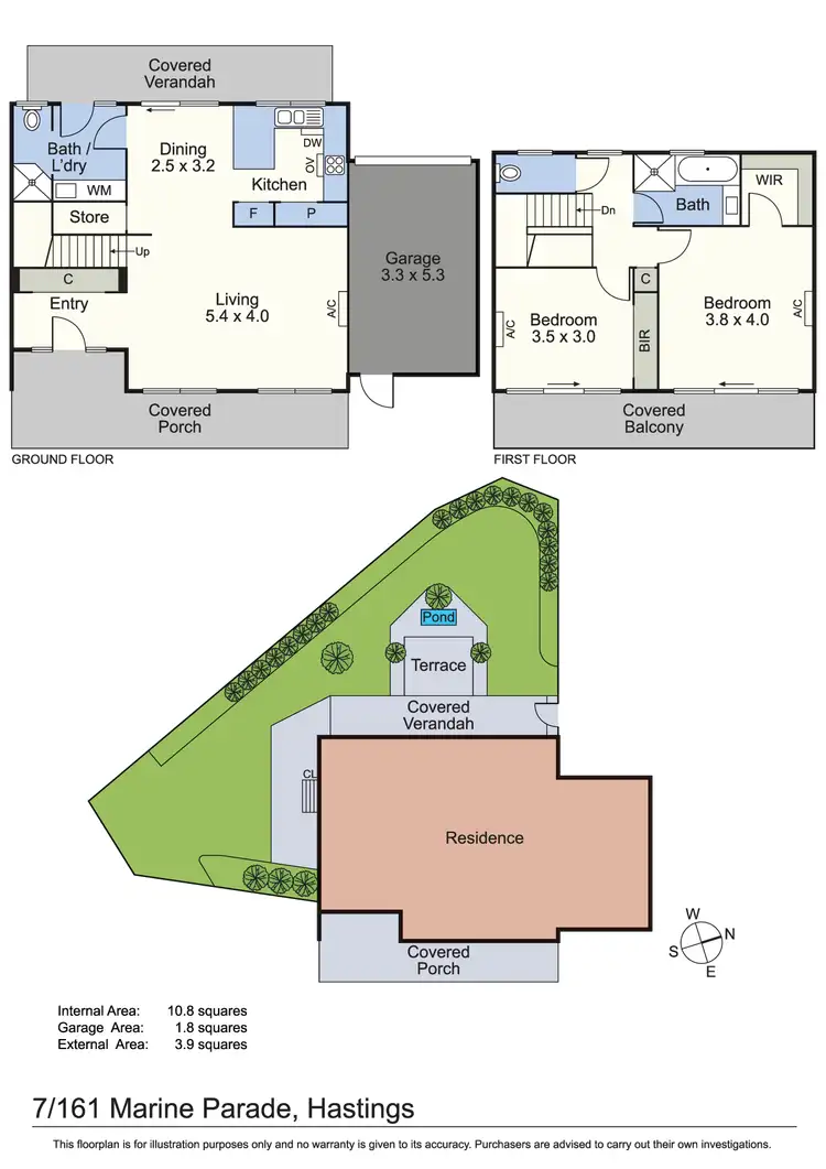 Floorplan of Homely unit listing, 7/161 Marine Parade, Hastings VIC 3915