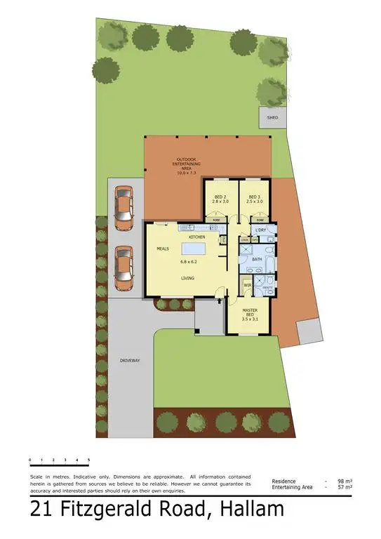 Floorplan of Homely house listing, 21 Fitzgerald Road, Hallam VIC 3803