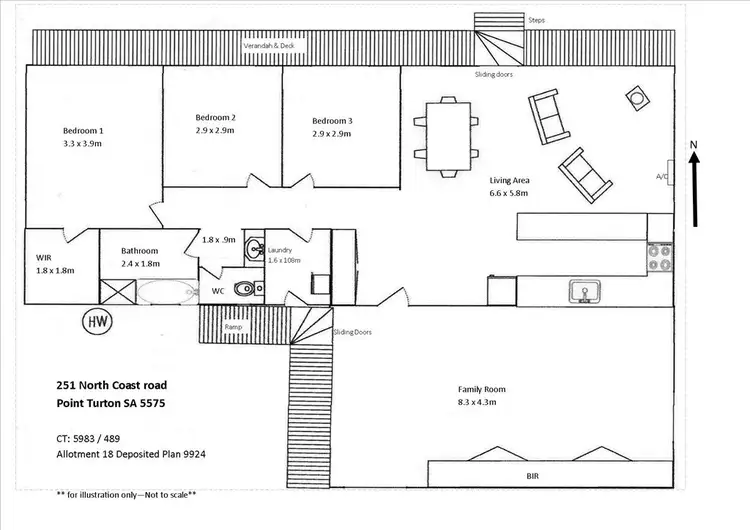 Floorplan of Homely house listing, 251 North Coast road, Point Turton SA 5575