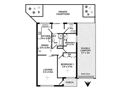 Floorplan of Homely unit listing, 3/41 Winston Avenue, Cumberland Park SA