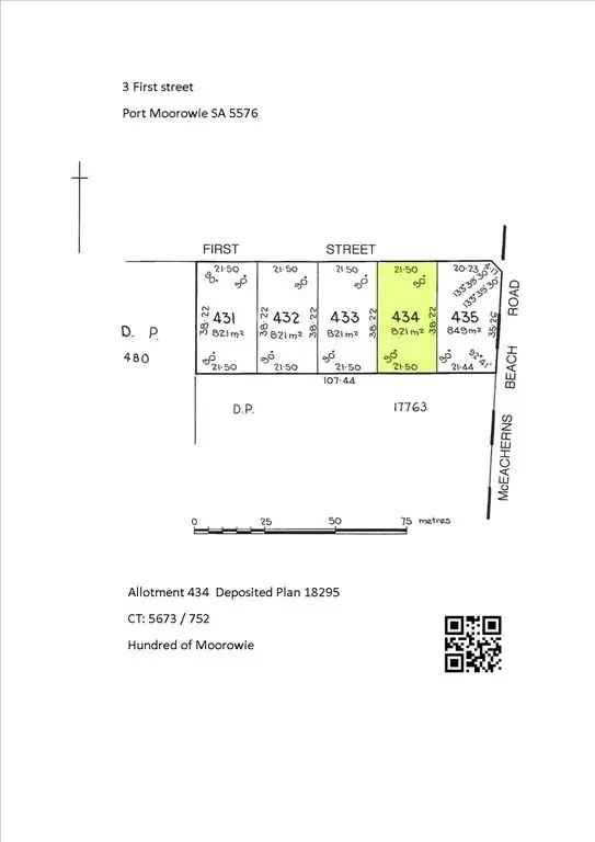 Floorplan of Homely land listing, 3 First street, Port Moorowie SA 5576