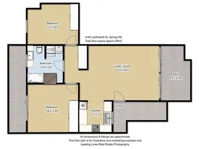 Floorplan of Homely unit listing, 4/49 Leichhardt Street, Spring Hill QLD