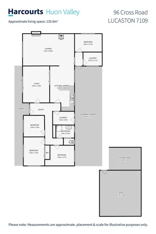 Floorplan of Homely house listing, 96 Cross Road, Lucaston TAS 7109