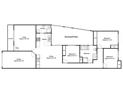 Floorplan of Homely semi-detached listing, 65A Joseph Street, Cabramatta NSW 2166