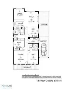 Floorplan of Homely house listing, 6 Swinden Crescent, Blakeview SA 5114
