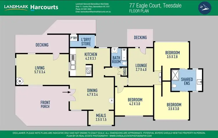 Floorplan of Homely house listing, 77 Eagle Court, Teesdale VIC 3328
