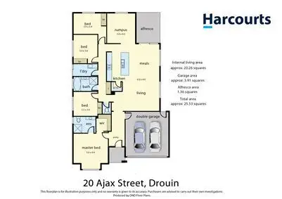 Floorplan of Homely house listing, 20 Ajax Street, Drouin VIC 3818