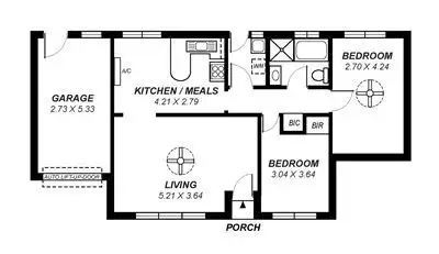 Floorplan of Homely unit listing, 2/550 Cross Road, South Plympton SA 5038