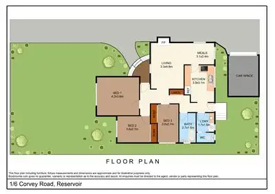 Floorplan of Homely unit listing, 1/6 Corvey Road, Reservoir VIC 3073