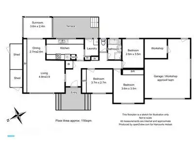 Floorplan of Homely house listing, 121 Risdon Road, Lutana TAS 7009