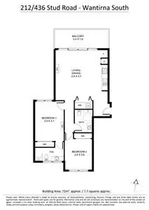 Floorplan of Homely apartment listing, 212/436 Stud Road, Wantirna South VIC 3152