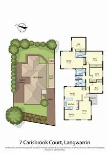 Floorplan of Homely house listing, 7 Carisbrook Court, Langwarrin VIC 3910