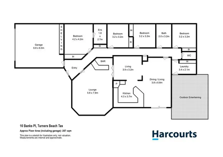 Floorplan of Homely house listing, 10 Banks Place, Turners Beach TAS 7315