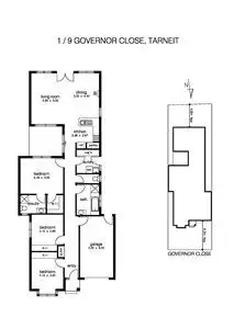 Floorplan of Homely unit listing, 1/9 Governor Close, Tarneit VIC 3029