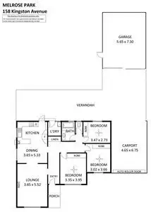 Floorplan of Homely house listing, 158 Kingston Avenue, Melrose Park SA 5039
